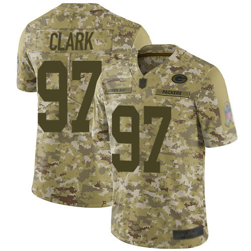 Green Bay Packers Limited Camo Men #97 Clark Kenny Jersey Nike NFL 2018 Salute to Service->nfl t-shirts->Sports Accessory